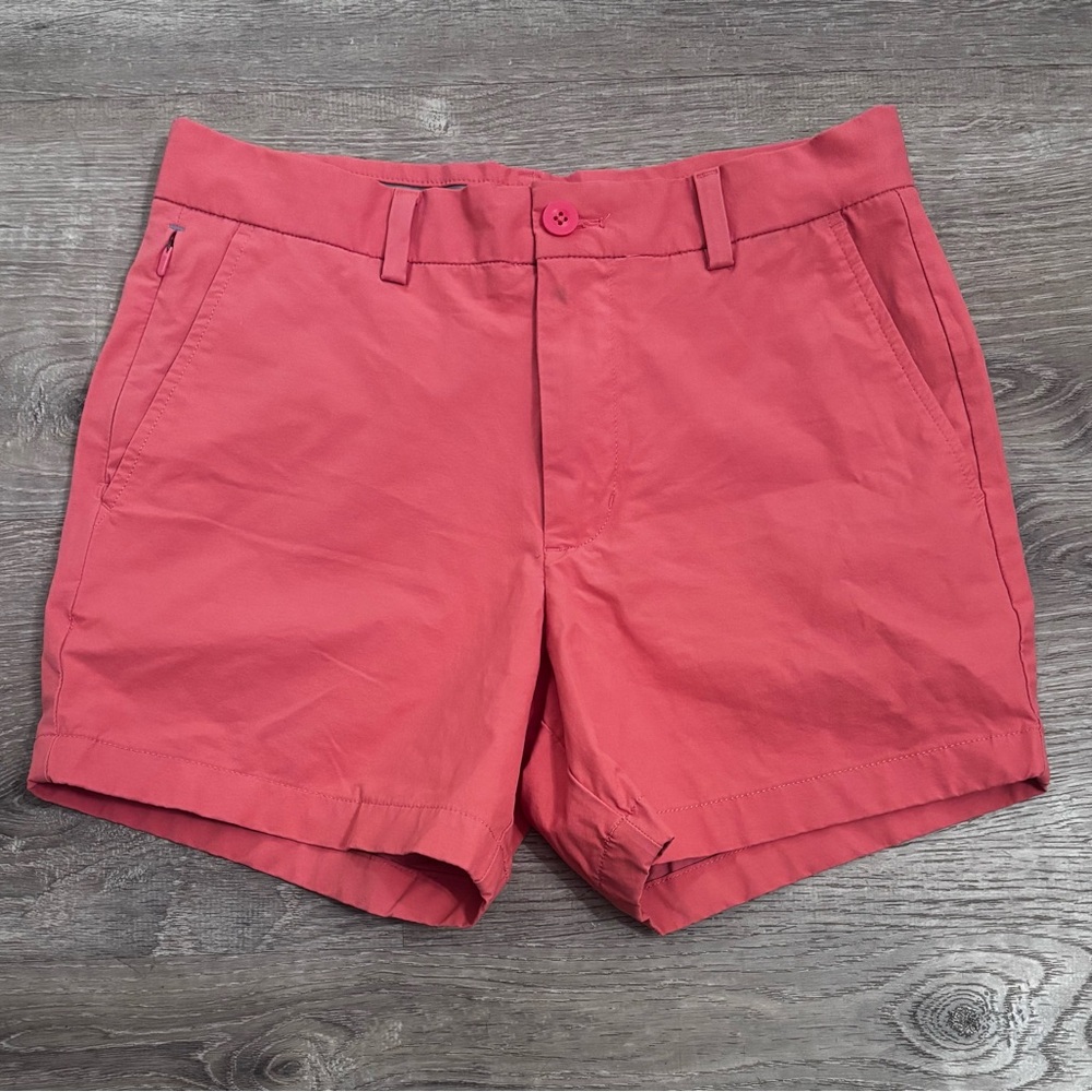 Vineyard Vines Men's Performance On The Go Casual Shorts Coral Size 28